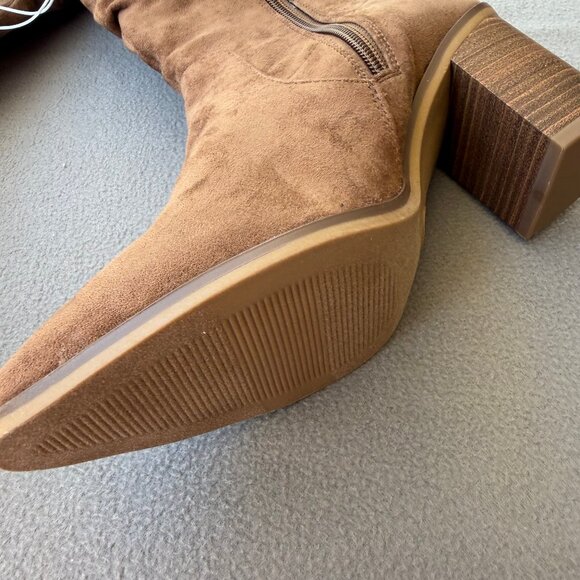 Women's Junie Tall Boots - Universal Thread Taupe 6.5 - Picture 6 of 9